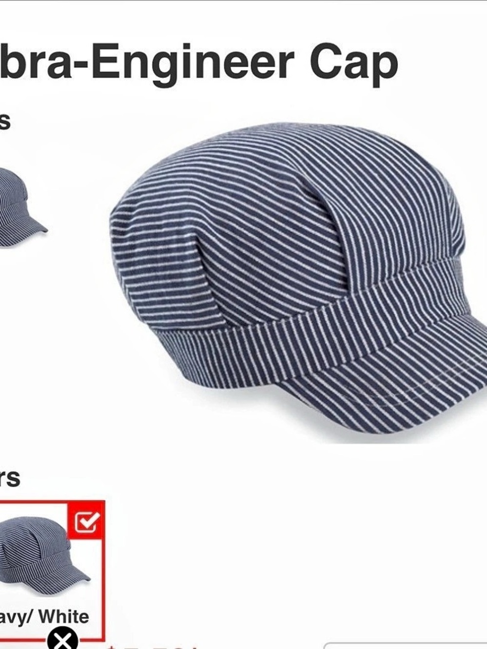 Cobra Striped Train Conductor Cap